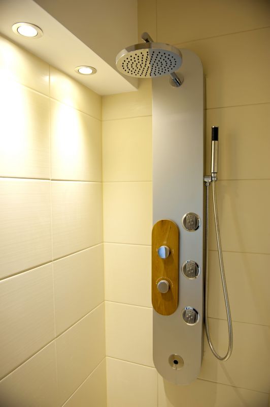 Walk-In Shower with Rainfall Showerhead